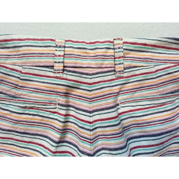 Khakis By Gap Women's Girlfriend 3 Inch Shorts Stretch Stripe Sz 6/28 Multicolor - Picture 10 of 11